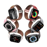 Apple Watch - Bracelet de poignet DUX Gadget Series en cuir véritable (42mm-49mm), version YA, marron – Bild 2