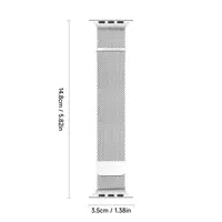Apple Watch - Cinturino DUX Milanese Versione Pro - 38mm/40mm/41mm/42mm(10.Gen), Argento – Bild 6