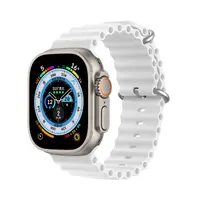 Apple Watch - Cinturino DUX OceanWave Version - 42mm/44mm/45mm/46mm(10.Gen)/49mm, bianco – Bild 1