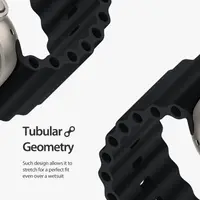 Apple Watch - Cinturino DUX OceanWave Version - 42mm/44mm/45mm/46mm(10.Gen)/49mm, Midnight – Bild 5