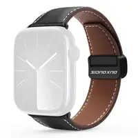Apple Watch - DUX Gadget Series bracelet en cuir véritable (38MM - 42MM), version YA, noir – Bild 2