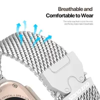 Apple Watch - DUX Milanese Air Version Strap - 42mm/44mm/45mm/46mm(10.Gen)/49mm, Silver – Bild 7
