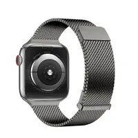Apple Watch - DUX Milanese Pro Version Strap - 42mm/44mm/45mm/46mm(10.Gen)/49mm, Gris foncé – Bild 2