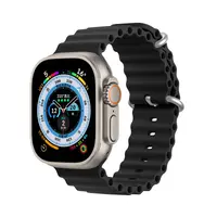 Apple Watch - DUX OceanWave Version Strap - 42mm/44mm/45mm/46mm(10.Gen)/49mm, Black – Bild 1