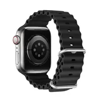 Apple Watch - DUX OceanWave Version Strap - 42mm/44mm/45mm/46mm(10.Gen)/49mm, Schwarz – Bild 2