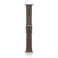 Apple Watch - Leather strap (44-49mm) - Gray with golden silver – Bild 1
