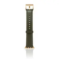 Apple Watch - Leder Armband (38/40/41mm) - Braun mit goldener Schnalle – Bild 2