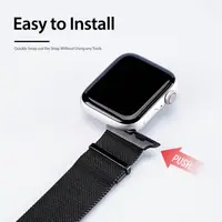 Apple Watch - sangle DUX version milanaise - 42mm/44mm/45mm/46mm(10.Gen)/49mm, Noir – Bild 5