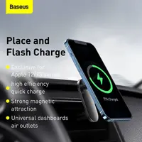 Baseus - Big Energy - Kabelloses Autoladegerät mit Halterung, Schwarz (WXJN-01) – Bild 6