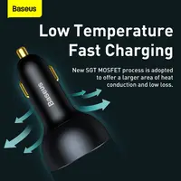 Baseus - Carica rapida - Caricatore rapido multiplo per auto, 160W, grigio (TZCCZM-0G) – Bild 6