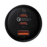 Baseus - Carica rapida - Caricatore rapido multiplo per auto, 160W, grigio (TZCCZM-0G) – Bild 9