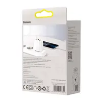 Baseus - Caricabatterie rapido compatto 2U+C, 30W EU, bianco (CCXJ-E02) – Bild 3