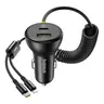 Baseus - Circular Car Charger 60W U-C / C-L Black