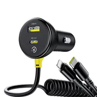 Baseus - Circular Car Charger 60W U-C / C-L Schwarz – Bild 2