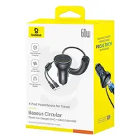Baseus - Circular Car Charger 60W U-C / C-L Schwarz – Bild 8