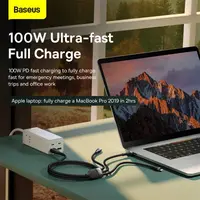 Baseus - Flash series Ⅱ - 2-in-1 charging cable U+C to M+L+C, 100W 1.2m, black (CASS030101) – Bild 5