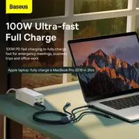 Baseus - Flash series Ⅱ - 2-in-1 charging cable U+C to M+L+C, 100W 1.2m, blue (CASS030103) – Bild 5