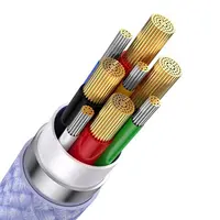 Baseus - Flash Series Ⅱ - 2-in-1 charging cable U+C to M+L+C, 100W 1.2m, Purple (CASS030105) – Bild 8