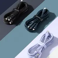 Baseus Flash Series Ⅱ One-for-three Fast Charging Cable USB to M+L+C 100W 1.5m black (CASS030001) – Bild 7