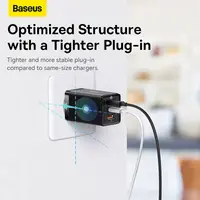 Baseus - GaN5 Pro - Caricabatterie rapido 2C+U, 65W EU, nero (CCGP120201) – Bild 6