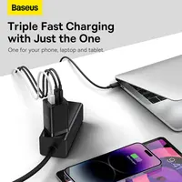 Baseus - GaN5 Pro - Fast charger 2C+U, 65W EU, Black (CCGP120201) – Bild 5