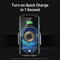 Baseus - Light Electric - Wireless charger with holder, 15W, Black (WXHW03-01) – Bild 6