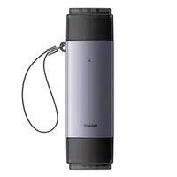 Baseus - Lite Serie - USB-A & Typ-C Kartenleser für SD/TF, Grau (WKQX060113) – Bild 2