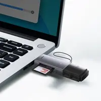 Baseus - Lite Serie - USB-A & Typ-C Kartenleser für SD/TF, Grau (WKQX060113) – Bild 3