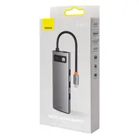 Baseus - Metal Gleam Series - 8-in-1 Multifunction Type-C HUB Docking Station, Gray (CAHUB-CV0G) – Bild 2
