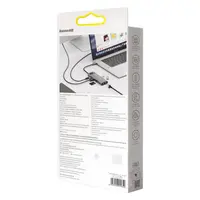 Baseus - Metal Gleam Series - 8-in-1 Multifunction Type-C HUB Docking Station, Gray (CAHUB-CV0G) – Bild 3