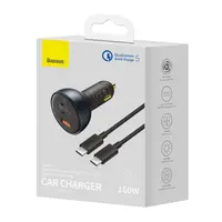 Baseus - Quick Charge - Chargeur rapide multi-ports pour voiture, 160W, Gris (TZCCZM-0G) – Bild 2