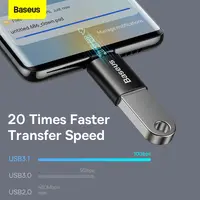 Baseus - Série Ingenuity - Mini adaptateur OTG type-C vers USB-A 3.1, noir (ZJJQ000001) – Bild 6