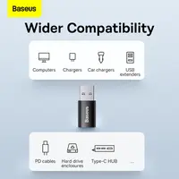 Baseus - Série Ingenuity - Mini adaptateur OTG USB 3.1 vers type-C, noir (ZJJQ000101) – Bild 7