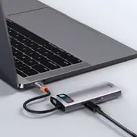 Baseus - Serie Metal Gleam - Docking station HUB Type-C multifunzione 5 in 1, grigio (CAHUB-CX0G) – Bild 5