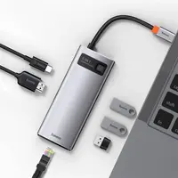 Baseus - Serie Metal Gleam - Docking station HUB Type-C multifunzione 6 in 1, grigio (CAHUB-CW0G) – Bild 2
