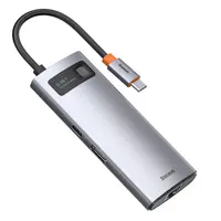Baseus - Serie Metal Gleam - Docking station HUB Type-C multifunzione 6 in 1, grigio (CAHUB-CW0G) – Bild 5