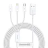 Baseus - Serie Superior - Cavo di ricarica rapida USB a M+L+C, 3,5A 1,5m, bianco (CAMLTYS-02)