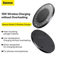 Baseus - Simple 2 - Kabelloses Ladegerät, 15W, Schwarz (CCJJ050001) – Bild 2