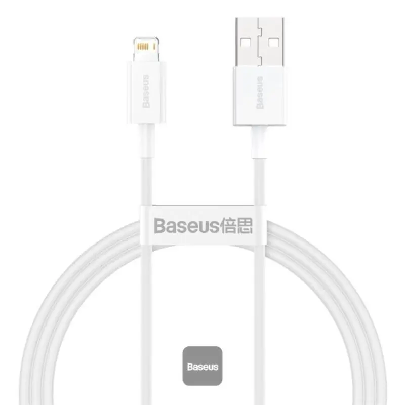 Baseus Superior Series - Câble de recharge rapide USB-A vers LIghtning, 2.4A 2m, Blanc (CALYS-C02)