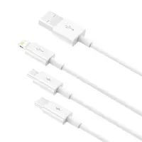 Baseus - Superior Series - Quick Charge Cable USB to M+L+C, 3.5A 1.5m, White (CAMLTYS-02) – Bild 8