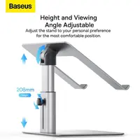 Baseus - Supporto regolabile per laptop in metallo, argento (LUJS000012) – Bild 6