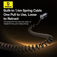 Baseus - Tiny Star Mini Car Charger, Fast Charging Lightning Cable + USB-C Port, 30W, Black – Bild 7