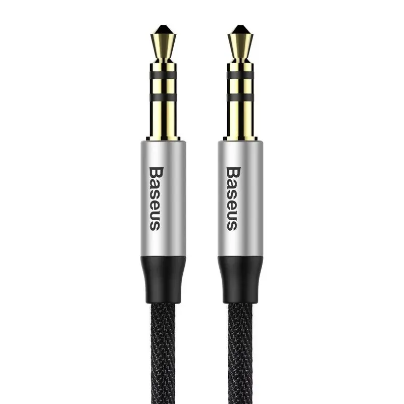 Baseus - Yiven - Audio cable (AUX to AUX), 1m, silver+black (CAM30-BS1)