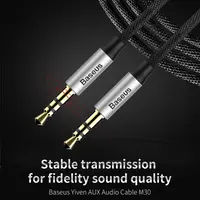 Baseus - Yiven - Audiokabel (AUX auf AUX), 1.5m, Silber+Schwarz (CAM30-CS1) – Bild 2