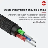 Baseus - Yiven - Câble audio (AUX vers AUX), 1m, argent+noir (CAM30-BS1) – Bild 4