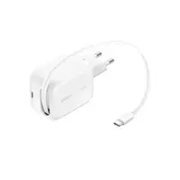 Belkin - BoostCharge chargeur GaN, 45W, avec câble USB-C rétractable, Blanc – Bild 1