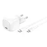 Belkin - BoostCharge chargeur USB-C 30W avec câble USB-C vers Lightning 1m, MFi, Blanc