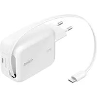 Belkin - BoostCharge GaN charger, 67W, with retractable USB-C cable, White – Bild 1