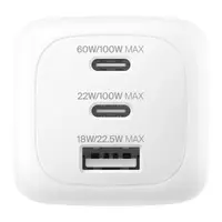 Belkin - BoostCharge Pro chargeur GaN, 100W, 3 ports, avec adaptateur de voyage, Blanc – Bild 6