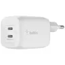 Belkin - BoostCharge Pro GaN 2x USB-C Charger 65W + USB-C to USB-C Cable 2m, Weiss